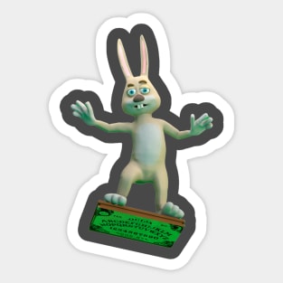 Rabbit skater Sticker